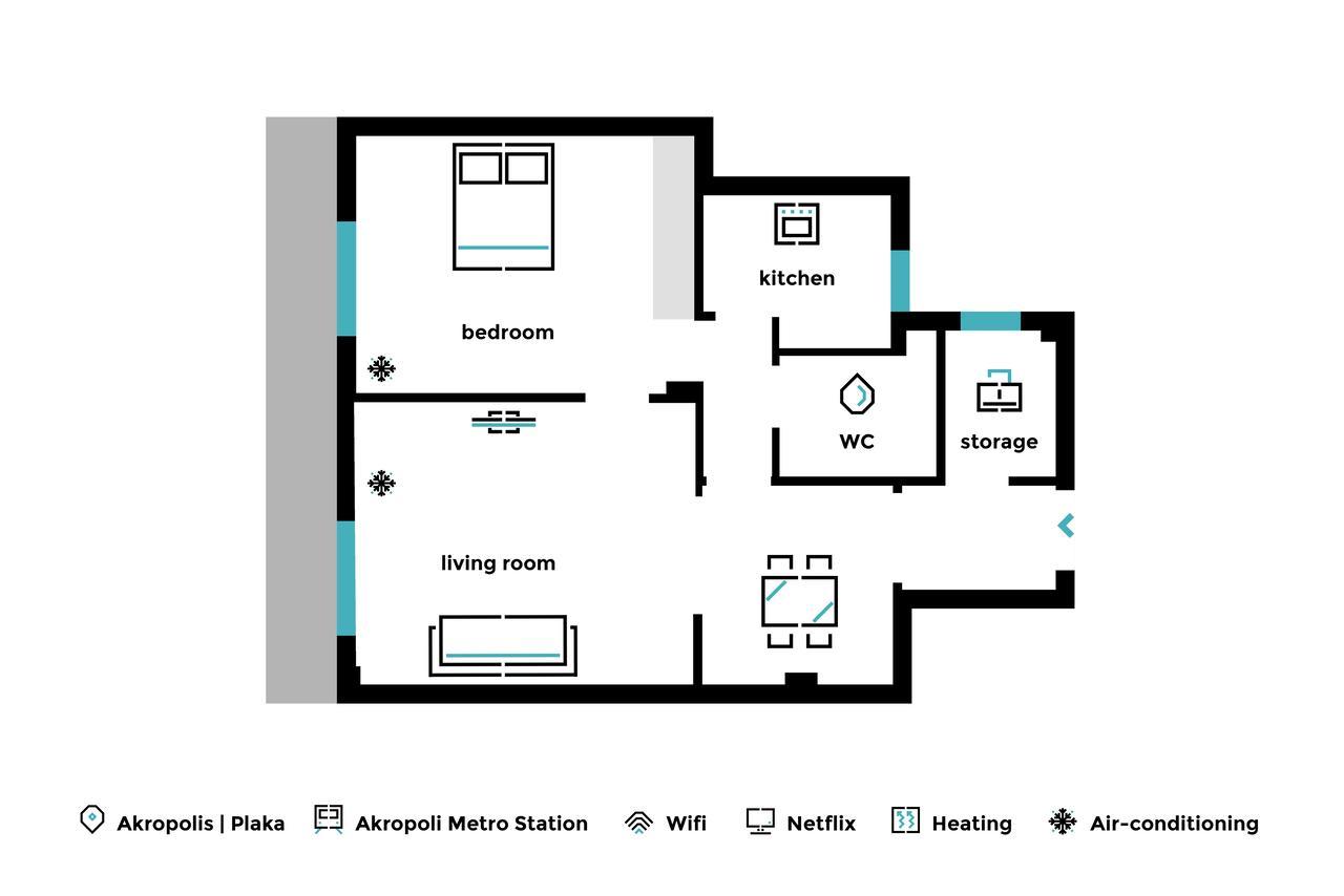Acropolis Heart 1Bd Apartment In Plaka By Upstreet Atene Esterno foto